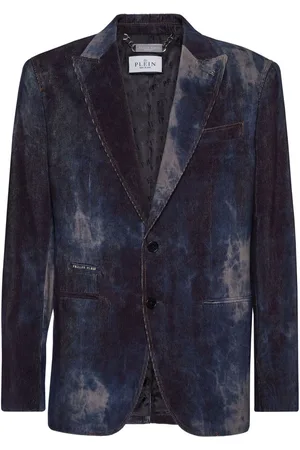 Philipp Plein Bleached-effect velvet blazer