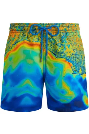 Vilebrequin Bathymetry Des Oceans-print swim shorts