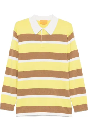 Guest In Residence Striped rugby polo shirt