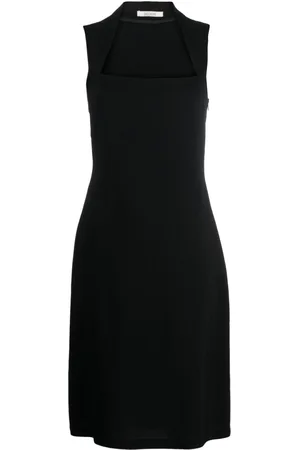 Gauchere Square-neck sleeveless dress