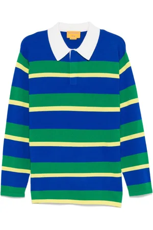 Guest In Residence Striped rugby polo shirt