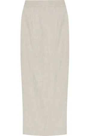 POSSE Linen midi skirt