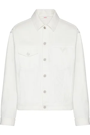 VALENTINO GARAVANI Logo-plaque denim jacket