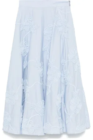 ROTATE Floral-appliqué maxi skirt