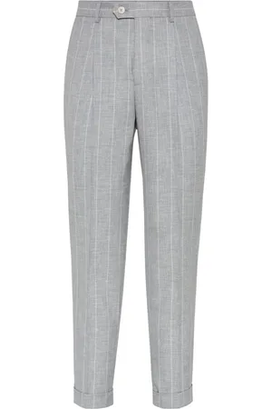 Brunello Cucinelli Striped tailored trousers