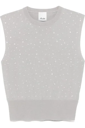 Allude Crystal-embellished top