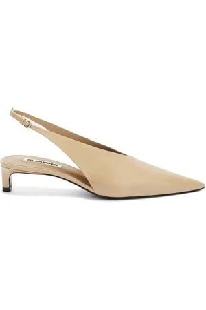 Jil Sander Leather slingback pumps