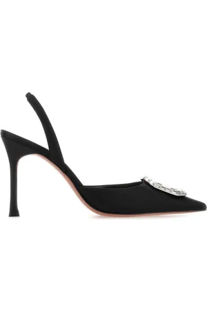 Amina Muaddi 70mm Camelia pumps
