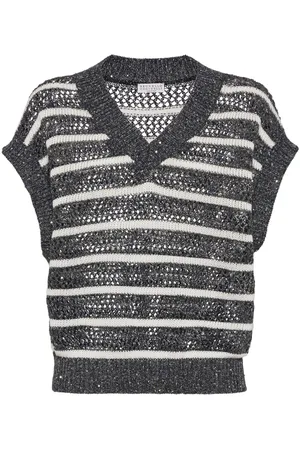 Brunello Cucinelli Sequin-embellished top