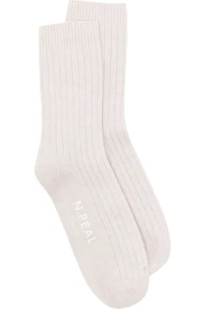N.PEAL Ribbed house socks