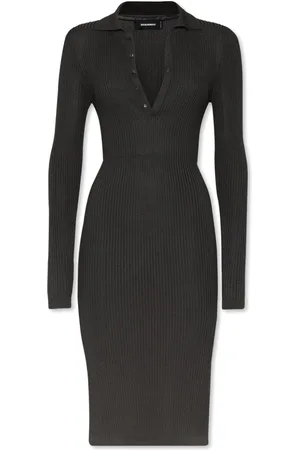 Dsquared2 Fine-ribbed midi dress