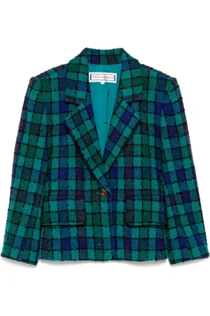 Saint Laurent 1990-2000 checked single-breasted jacket