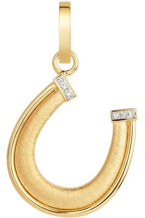 Marie Lichtenberg 18kt yellow Horseshoe diamond pendant