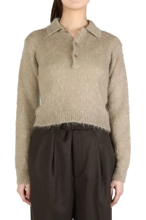 Auralee Brushed-effect polo shirt