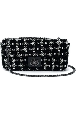Isla Ibiza Anne beaded velvet shoulder bag
