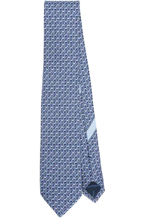 Salvatore Ferragamo String-print silk tie