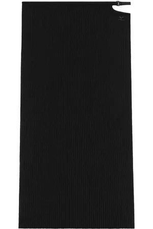 Courrèges Ribbed-knit midi skirt