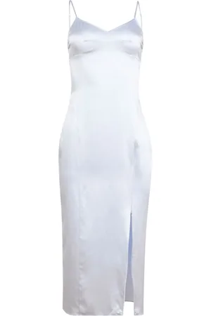 FLEUR DU MAL Front-slit slip dress