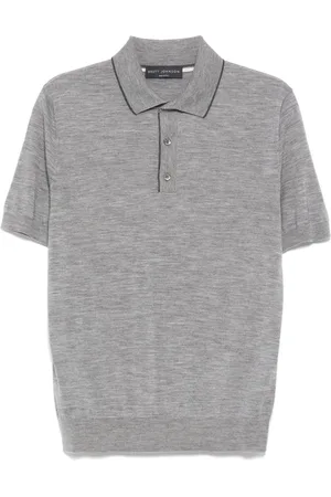 brett johnson Wool short-sleeve polo shirt