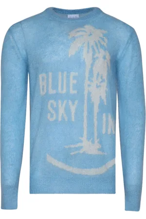 BLUE SKY INN Palm print mohair jumper