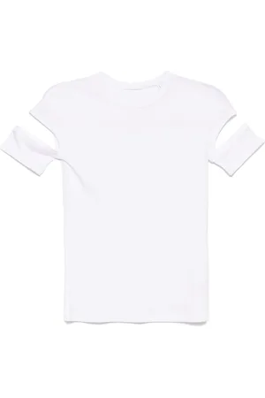 Helmut Lang Slashed shrunken T-Shirt