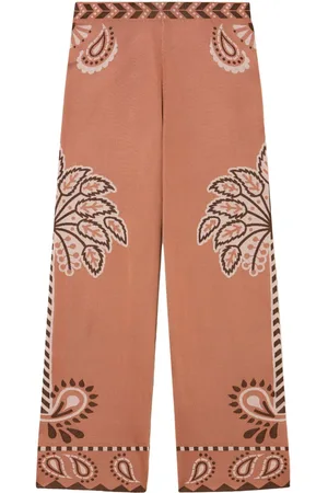Alanui Wild Wonder Foulard palazzo pants