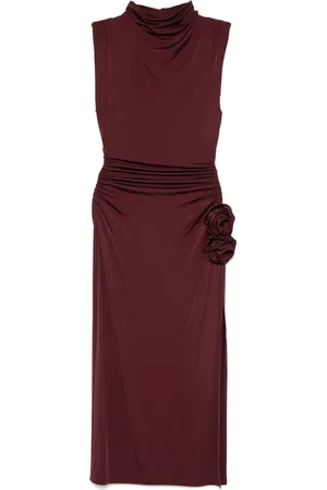 MAGDA BUTRYM Draped high-neck midi dress