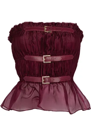 Cynthia Rowley Buckled-up organza dress