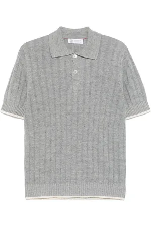Brunello Cucinelli Contrast-trim polo shirt