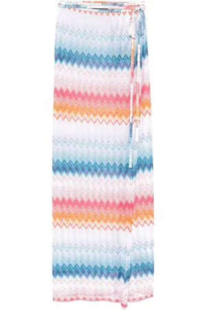 Missoni Zigzag-woven wrap maxi skirt
