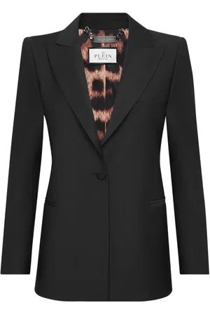 Philipp Plein Skull-strass wool blazer