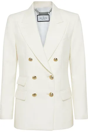 Philipp Plein Marine-fit wool blazer