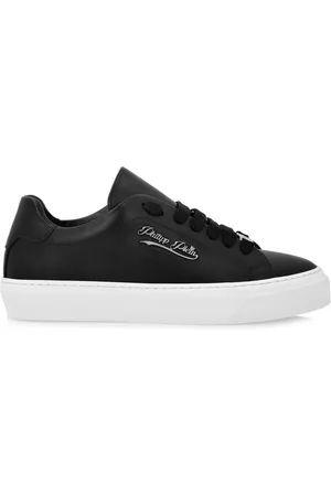 Philipp Plein Signature-print leather sneakers