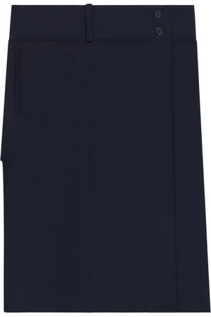 Courrèges Belted slit skirt