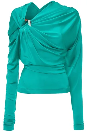 Victoria Beckham Long-sleeve draped blouse