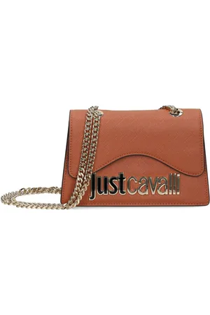Roberto Cavalli Logo-plaque chain-link shoulder bag