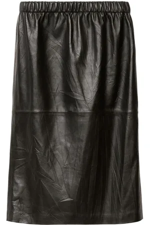 Fabiana Filippi Leather midi skirt