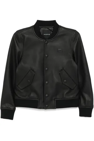 AGNÈS B. Leather bomber jacket