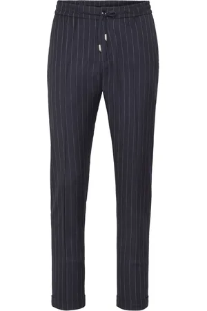 BILLIONAIRE Pinstriped wool trousers