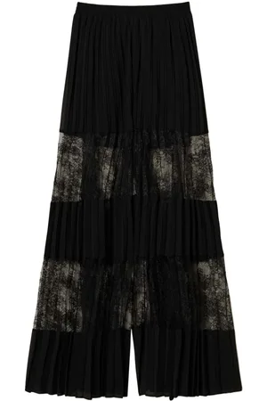 Twin-Set Pleated georgette trousers