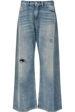 Maison Margiela Distressed wide-leg jeans