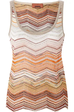 Missoni Chevron lamé tank top