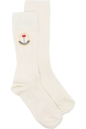 Palm Angels Logo-embroidered ribbed socks