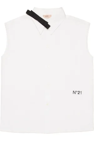 Nº21 Logo-embroidered top