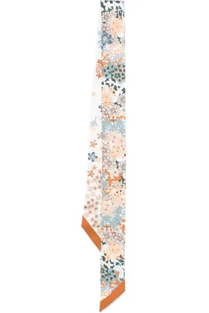 Longchamp Collier De Fleurs head scarf
