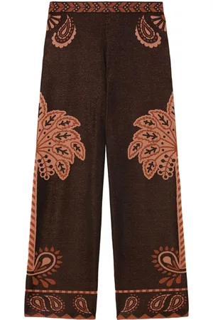 Alanui Wild Wonder Foulard palazzo pants