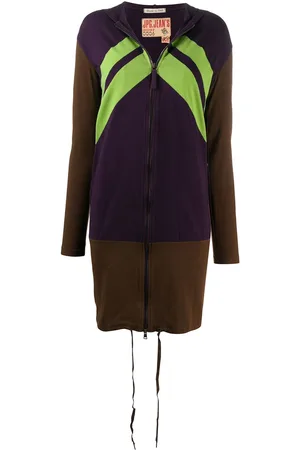 Jean Paul Gaultier 1990s colourblock midi zipped hoodie