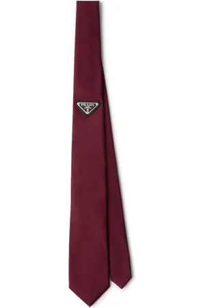Prada Triangle logo tie