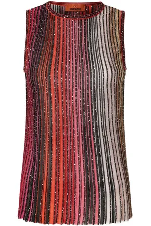 Missoni Sequin-embellished striped vest