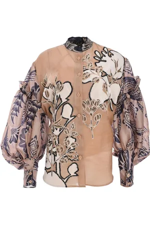 BIYAN Printed organza shirt